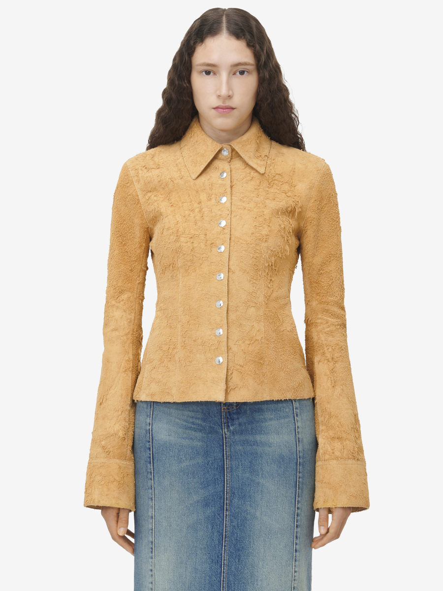 ALEXANDER MCQUEEN - Suede Jacket - Item 817928Q5AOR2009